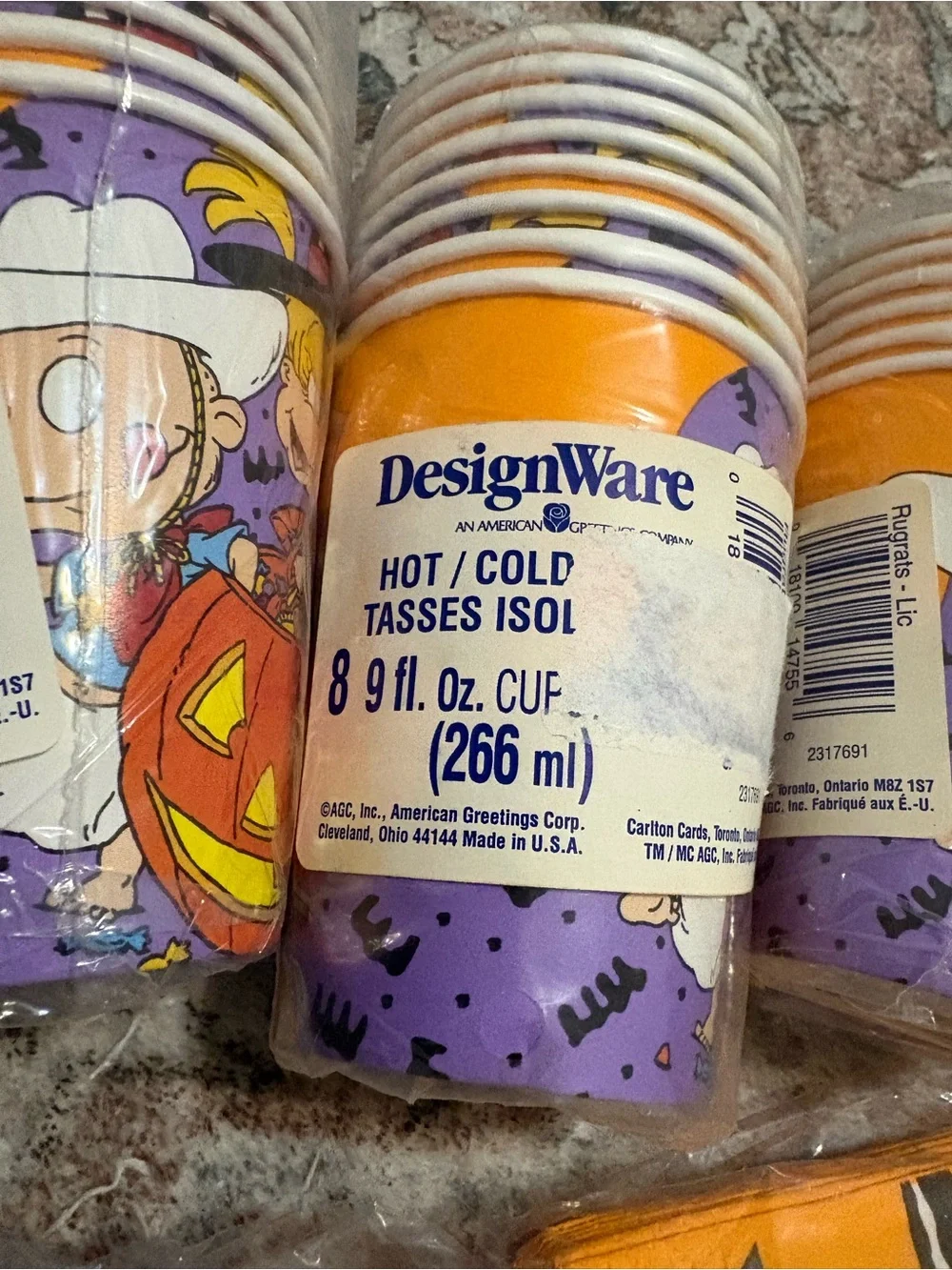 Vintage Rugrats Halloween Paper Napkins and Cups Design Ware